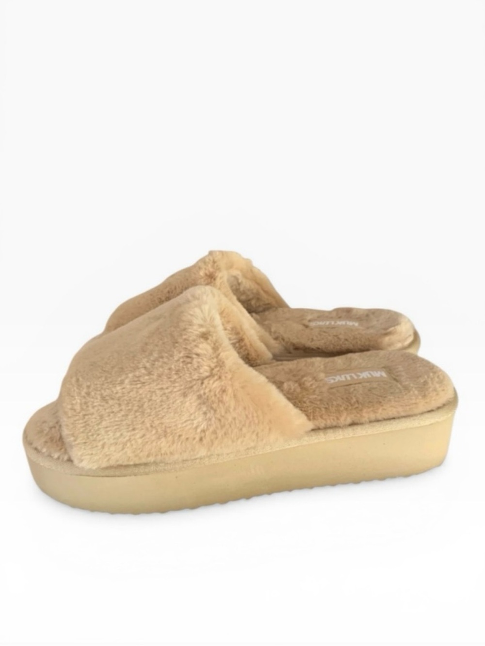 Muk Luks Plush Tan Slippers